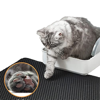 Tapis de litière EVA double couche imperméable et personnalisé en nid d'abeille pour animaux de compagnie Tapis de litière de sable pour chats