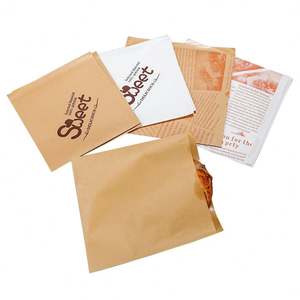 Custom Logo and Size Greaseproof Take-Away Food <b>Wrapping</b> <b>Paper</b> Bag Greaseproof <b>Paper</b> & Paperboards Product - Product Image 1