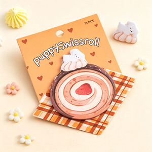 สมุดบันทึก PuppySwissroll 30 ชิ้น ดีไซน์ทรงกลม ลายสุนัขน่ารัก สำหรับจดบันทึกและข้อความ - Product Image 2