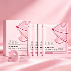 PDRN 핑크 콜라겐 젤 마스크 허벌 크리스탈 페이셜 시트 건성 피부용 젤리 페이스 케어 - Product Image 1