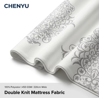 Matelas moderne en jacquard floral, tissu lourd 100 % polyester teint en fil, double tricotage