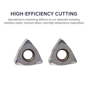 Wnhu0606 chèn cacbua cao cấp | Độ chính xác cao cho hợp kim nhiệt độ cao thêm tuổi thọ công cụ dài | Mẹo có thể lập chỉ mục <span class=keywords><strong>CNC</strong></span> - Product Image 2