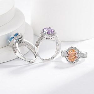 Sang Trọng Băng Cắt Cubic Zircon Bộ Đồ Trang Sức 4Pcs Đồ Trang Sức Đảng Đám Cưới Cô Dâu Màu Đỏ Chim Bồ Câu Trứng Trang Sức <span class=keywords><strong>Set</strong></span> - Product Image 2