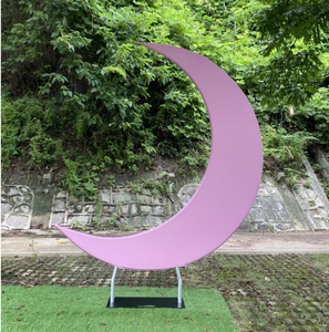 Soporte para Fondo de Fotografía con Forma de Media Luna de 6.5 pies con Cubierta Personalizada, Arco de Media Luna de Aluminio de 32 mm para Decoración de Bodas y Baby Showers - Product Image 3