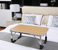 Support portable pour ordinateur portable en alliage d'aluminium, design simple pour baie vitrée, pliable en MDF, pour étudiant