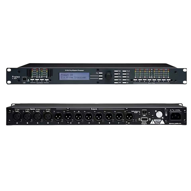 Professional Digital Audio Karaoke Sound System with 4.8SP Vocal Effects Processor Metal Material for Stage Performance