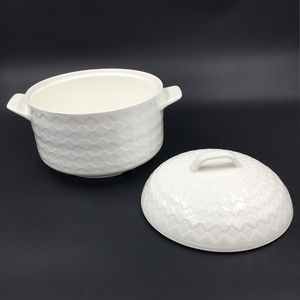 Vente en gros, promotion exceptionnelle, acceptation des commandes personnalisées, grand pot à soupe en céramique <span class=keywords><strong>blanche</strong></span>, nouveau modèle, 3-4L - Product Image 3