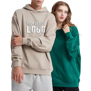 Sweat-shirts pour femmes à col rond, couleur unie, poids lourd 430g, personnalisables, MOQ faible, mode décontractée, épaules tombantes, amples - Product Image 6