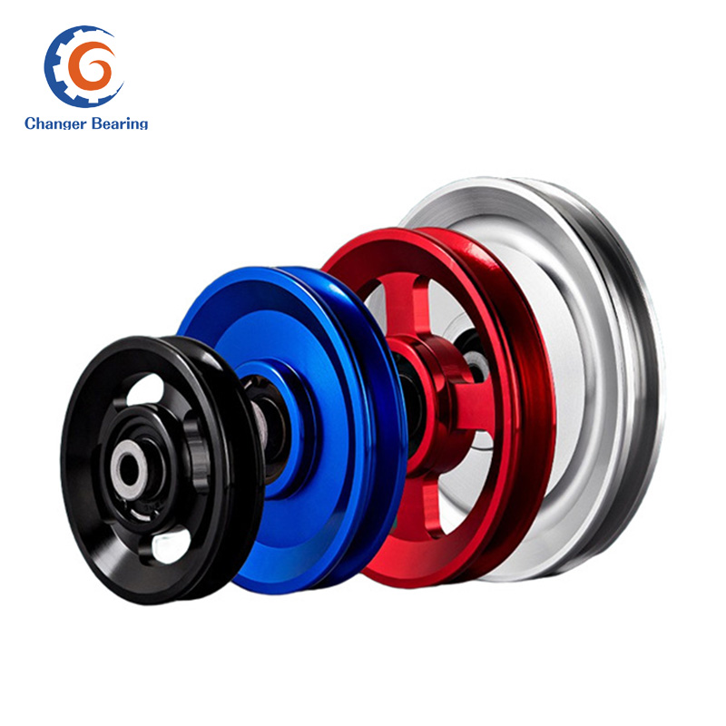 OD 54-140mm Aksesori peralatan kebugaran roda Aluminium Pulley sistem Gym Pulley