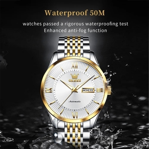 Montre homme OLEVS 6657, livraison directe, originale, simple, étanche 50M, lumineuse, mécanique. - Product Image 6