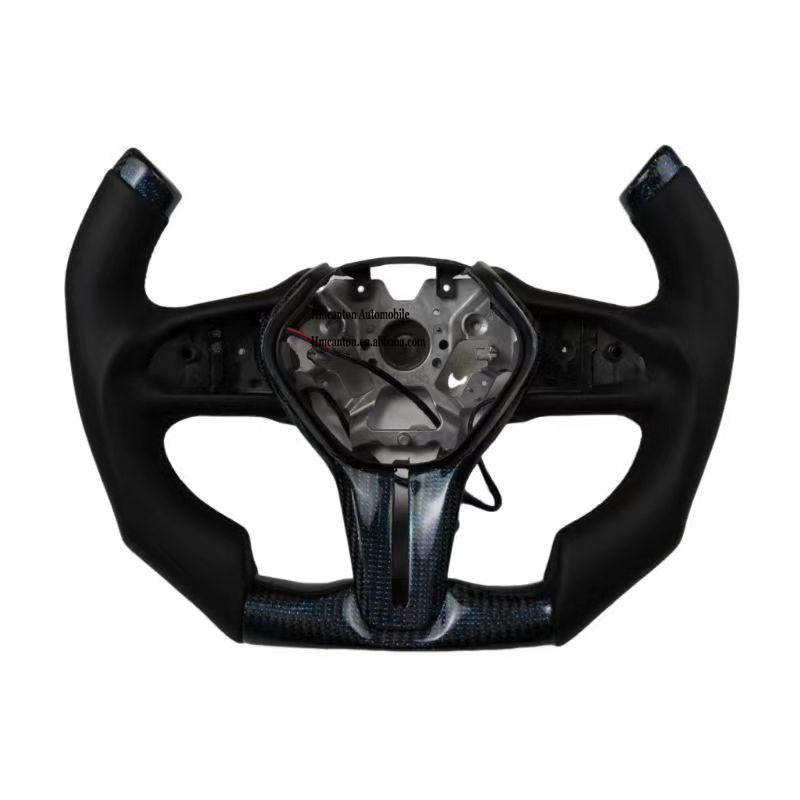 Forged Carbon+Leather+Black Stitching