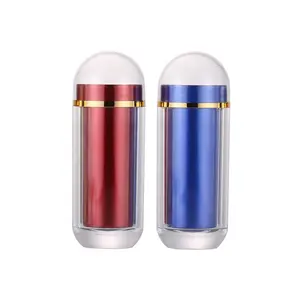 Plastic Pill Bottles Medical Container Black Empty Vitamin Capsule PS Bullet Shape Bottle Storage Ginseng Nutrition Supplement