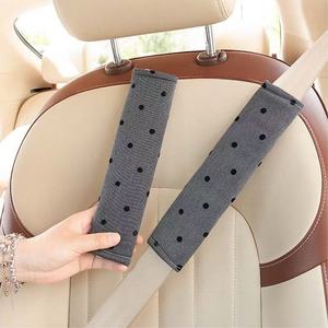 Couvre-ceintures de sécurité à pois mignons avec nœud, doux et résistants à l'usure, protections d'épaule pour ceintures de <span class=keywords><strong>voiture</strong></span>, accessoires automobiles élégants pour femmes - Product Image 1