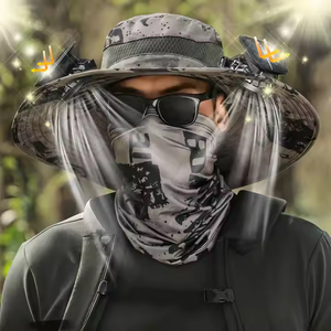 Gorra de trabajo al aire libre más nueva, sombrero de ventilador con energía Solar, sombrero para el sol, sombrero de refrigeración, ala ancha para exteriores - Product Image 3