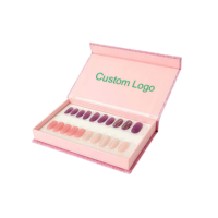 Boîte d'emballage pour ongles pressés avec fermeture magnétique, gaufrage, lamination mate de luxe, personnalisable avec votre marque, en carton ondulé et mousse