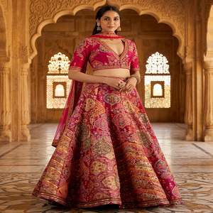 ชุดแต่งงานขนาดบวกเจ้าสาวอินเดีย lehenga รูปภาพหรูหราชุดแต่งงานมุสลิมชุดสําหรับผู้หญิงชุดราตรี - Product Image 4