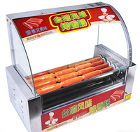 Machine à hot-dogs automatique compacte professionnelle, gril de comptoir pour saucisses, idéale pour usage domestique et commercial (noix, farine, lait, maïs, fruits)