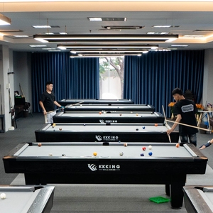 Table de billard haut de gamme de qualité commerciale taille personnalisée avec surface en ardoise en bois massif et coussin en caoutchouc pour un jeu de précision - Product Image 6