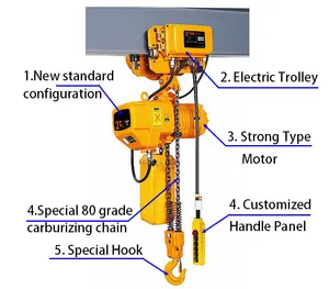 1.5 ton lifting height 5m double speed electric chain hoist supplier