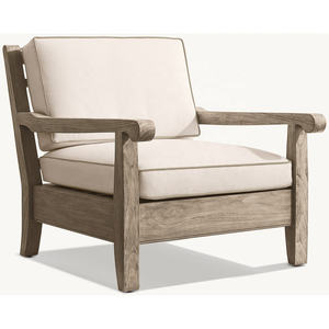 Set di Sedie Lounge in Teak Moderno Ispirato <span class=keywords><strong>all</strong></span>'Estetica del Giardino <span class=keywords><strong>Inglese</strong></span>, Mobili da Esterno Resistenti e Impermeabili per Tutte le Stagioni - Product Image 1