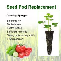 50pcs Chenni Compatible semis démarreur éponges Kit petite taille remplacement racine croissance éponges gousses pour l'utilisation des plantes hydroponiques