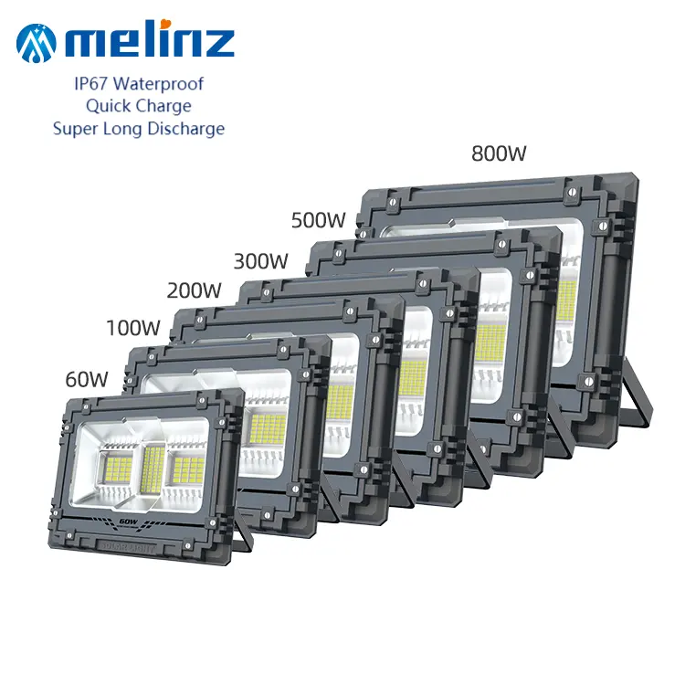 MELINZ ไฟน้ำท่วมภายนอก Ip67กันน้ำ,ไฟ LED พลังงานแสงอาทิตย์100W 200W 300W 500W 800W แบบมืออาชีพ