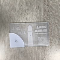 Support de carte de visite lumineux en acrylique LED rechargeable, panneau publicitaire personnalisé avec logo, éclairage pour décoration de comptoir de boutique de cadeaux