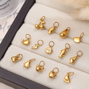 Mini Nugget Dorado y Esponjoso | |   Dije <span class=keywords><strong>de</strong></span> Burbuja Bonito <span class=keywords><strong>de</strong></span> Acero Inoxidable Chapado en Oro <span class=keywords><strong>de</strong></span> 18k para la Fabricación <span class=keywords><strong>de</strong></span> Joyas | |   Resistente al Agua y Duradero - Product Image 2