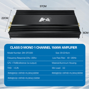Amplificateur de <span class=keywords><strong>voiture</strong></span> Zeming Mono Block Amplificateur de classe D <span class=keywords><strong>1500</strong></span> <span class=keywords><strong>Watts</strong></span> RMS pour système de haut-parleurs audio de <span class=keywords><strong>voiture</strong></span> - Product Image 3