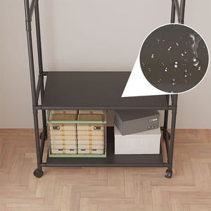 Floor-standing <strong>Simple</strong> Multifunctional Carbon Steel Eco Friendly <strong>Modern</strong> Coat Rack Storage <strong>Shelf</strong> Household Dormitory Clothes - Product Image 6