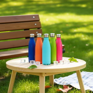 Bouteille d'eau en acier inoxydable OEM 500 ml, isolée sous vide, couvercle anti-fuite, utilisation en extérieur et au bureau, multicolores, écologique - Product Image 2