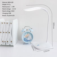 Lampe de table OEM veilleuse LED noire 3 luminosité réglable étude lecture USB étudiant charge lampe de bureau cadeau