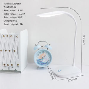 テーブルランプOEMブラック<span class=keywords><strong>LED</strong></span>ナイトライト3明るさ調整可能な研究読書USB学生充電デスクランプギフト - Product Image 6