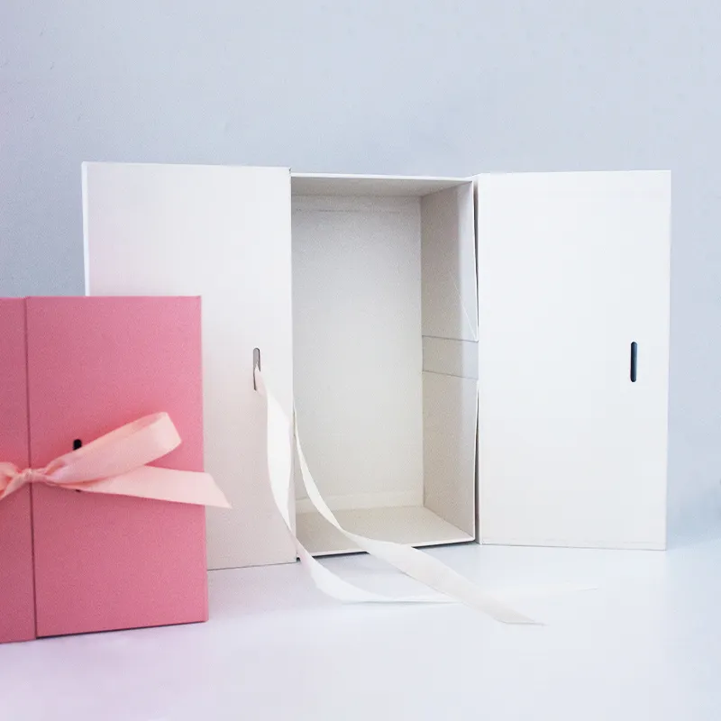 Caja de embalaje plegable con forma de libro con cierre magnético para regalos de velas de papel de arte ecológico personalizado