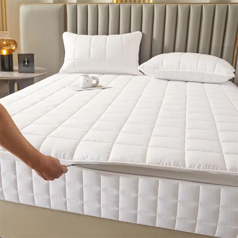 Bazyl Coprimaterasso Trapuntato Con Cerniera - Misura 90 X 200 Cm, Altezza Fino A 22 Cm, Chiusura Lampo Su 3 Lati