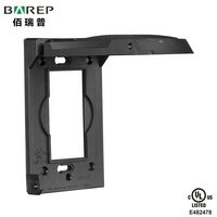 BAO-002 PA6 + 30% boîte de prise répertoriée UL couvercle de prise de protection étanche avec prix de gros