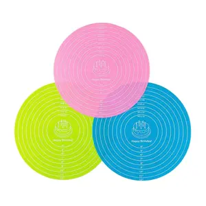 Wanlihao Kitchen Round Non-slip Pastry Silicone Kneading Dough Mat