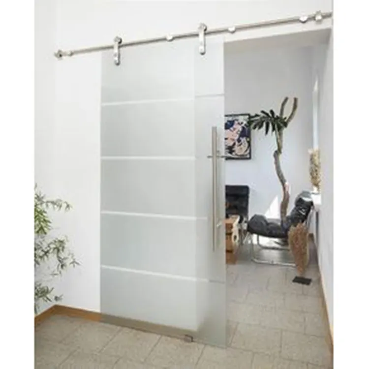 Modern design frameless glass sliding interior door sliding barn door window