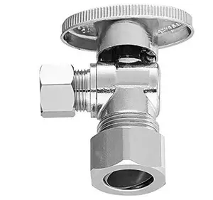 Angle Valve Water Shut Off Quarter Turn Water Sink Bathroom Toilet Kitchen Shower Plumbing Chrome Multi-Turn Angle Stop Valve