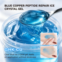 GHK-CU Panthénol Gel Cristal Glacé 100g Peptide de Cuivre Bleu Apaisant et Rafraîchissant pour Peaux Sensibles Réparation Post-Soleil