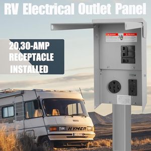 Panneau de prise RV temporaire résistant aux intempéries 50 ampères disjoncteur IP65 GFCI sortie extérieure 5m câble camping-car <span class=keywords><strong>voiture</strong></span> générateur de voyage 125/250V - Product Image 2