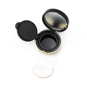 Kustomisasi pabrik 15g Electroplating Puff portabel Matte hitam ABS + PP Foundation aplikasi Makeup kotak bantal udara bubuk - Product Image 3