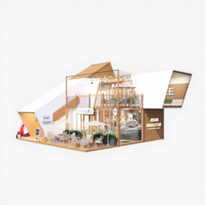 Boutique moderne en conteneur à deux étages avec espace de restauration en plein air et design sur le thème du café glacé pour utilisation en rue - Product Image 6