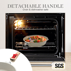 SANLANG Vente en gros de casseroles antiadhésives, ensembles de batterie de cuisine à induction, casseroles en aluminium moulé sous pression avec poignée à contrôle de température - Product Image 2