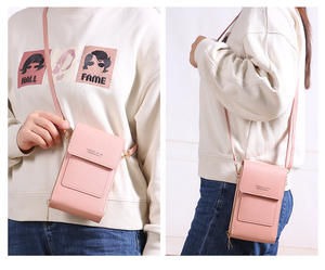 Nieuwe Pu Lederen Crossbody Tassen Mobiele Telefoon Bag Portemonnee Purse <span class=keywords><strong>Pouch</strong></span> Met Touch Dames Kleine Schoudertas Voor Meisje vrouw - Product Image 6