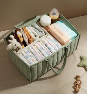 Xixii keranjang penyimpanan popok bayi, bahan lembut dapat dicuci, keranjang hadiah keperluan bayi baru lahir - Product Image 3