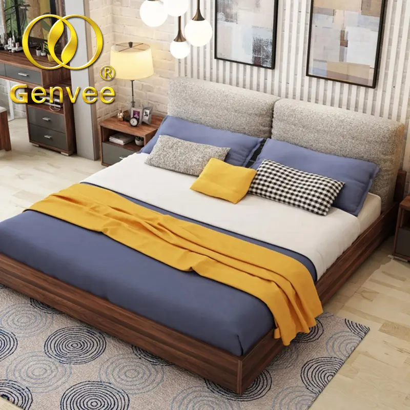 침실 가구를 위한 멜라민에 있는 E1 mdf를 가진 승진 싼 가격 표준 침대