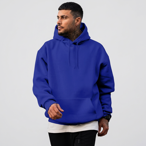 Sudadera con Capucha de Algodón de Alta Calidad para Hombre, Talla Grande, Color Sólido, para Otoño y Primavera, Deportiva, Cómoda, con Logotipo Personalizado - Product Image 1