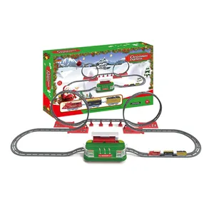360 Rotierendes Plastik-Orbit-Spielzeug Elektrisches Weihnachts-Stunt-Spielzeugzug-Set HN872932