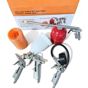 Juego Profesional de 4 Pistolas de Pulverización Neumáticas de Alta Atomización - Pulverizador de Pintura por Gravedad para Retoques Automotrices - Product Image 6